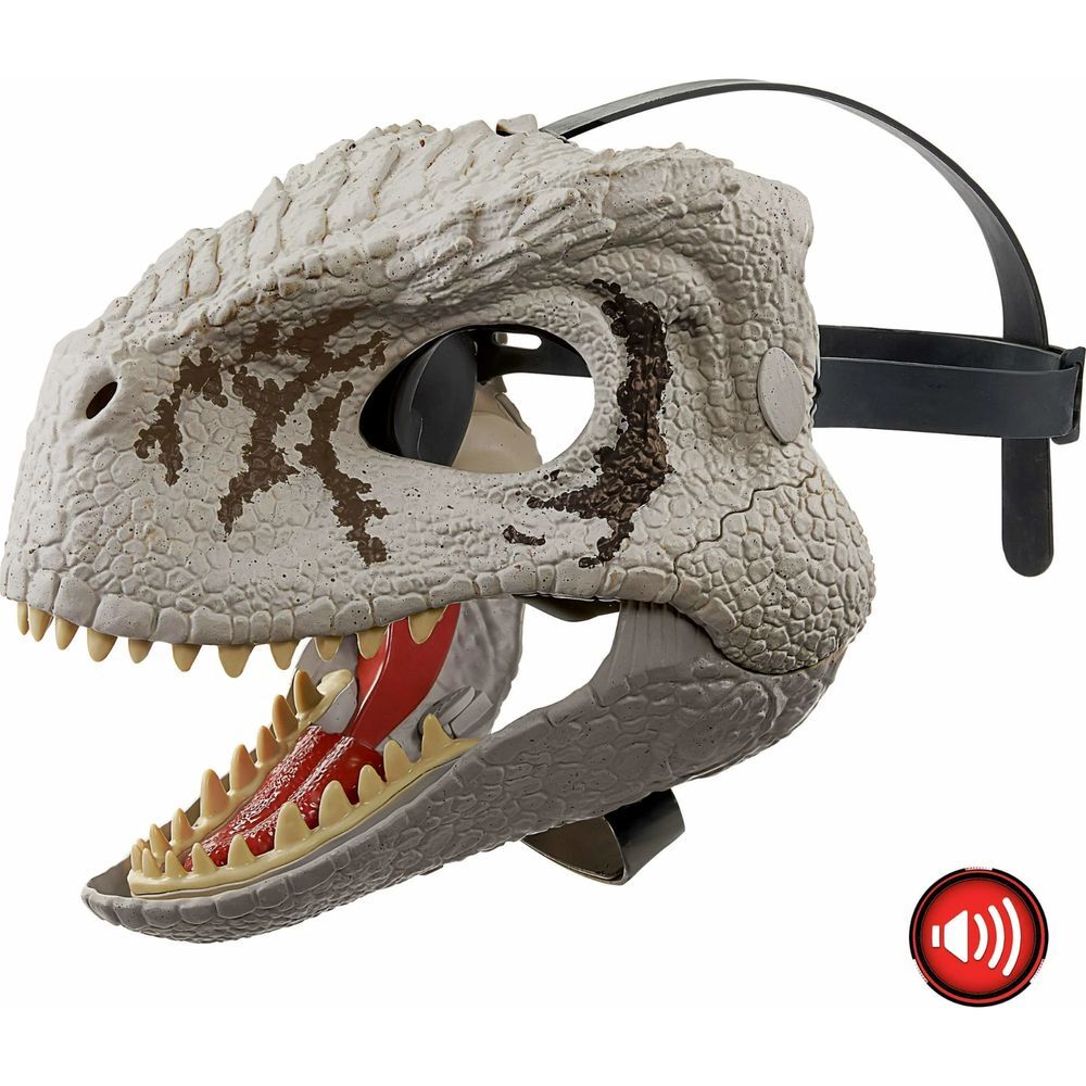 Jurassic World Chaos Theory ATROCIRAPTOR GHOST DINOSAUR MASK With Roar Sound NEW - Picture 2 of 13